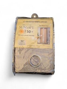 Sunsafe Beige Window Panel - UPF 50 Sun Blocking Curtain